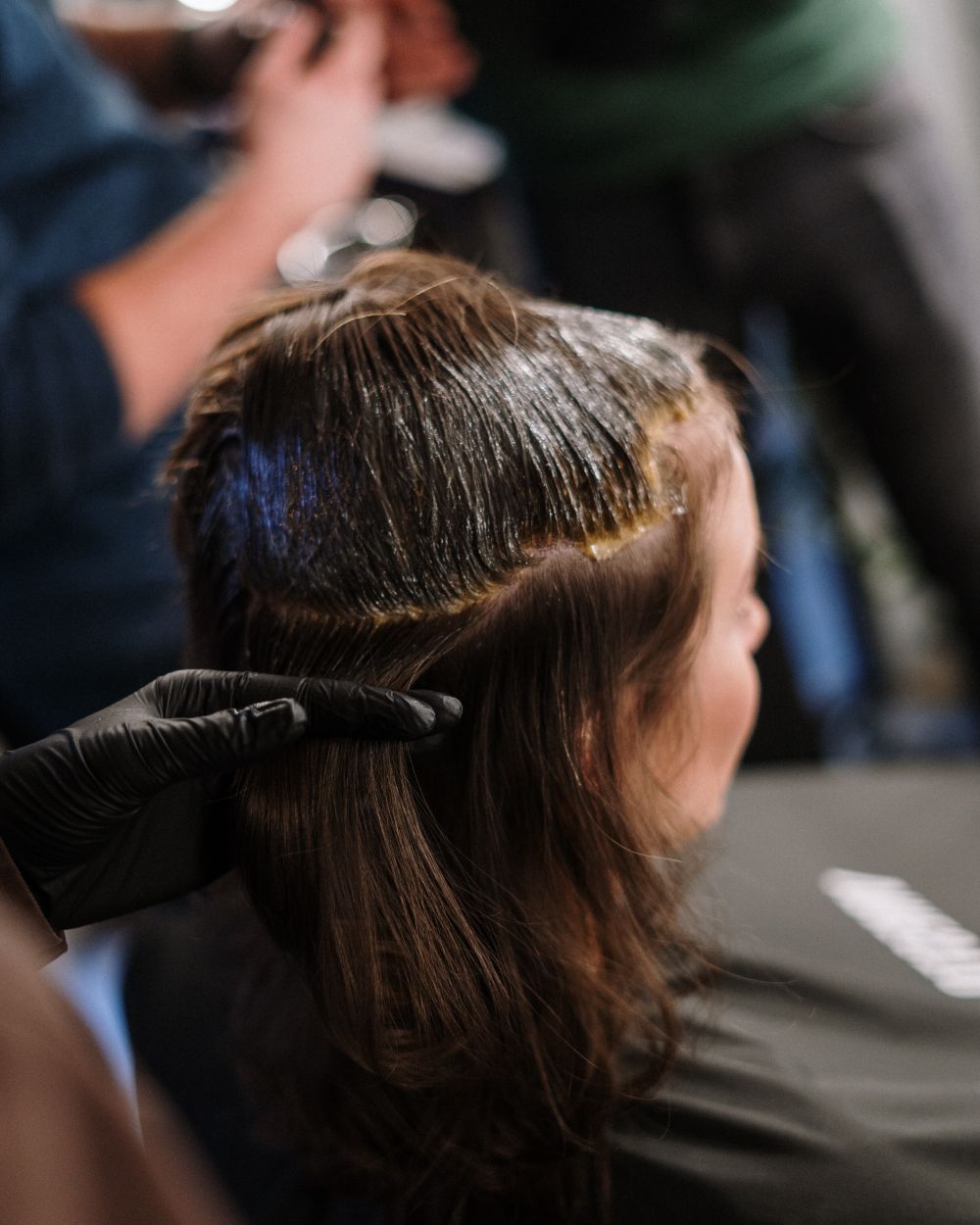 Resultado de coloração loira com balayage em cabelo longo